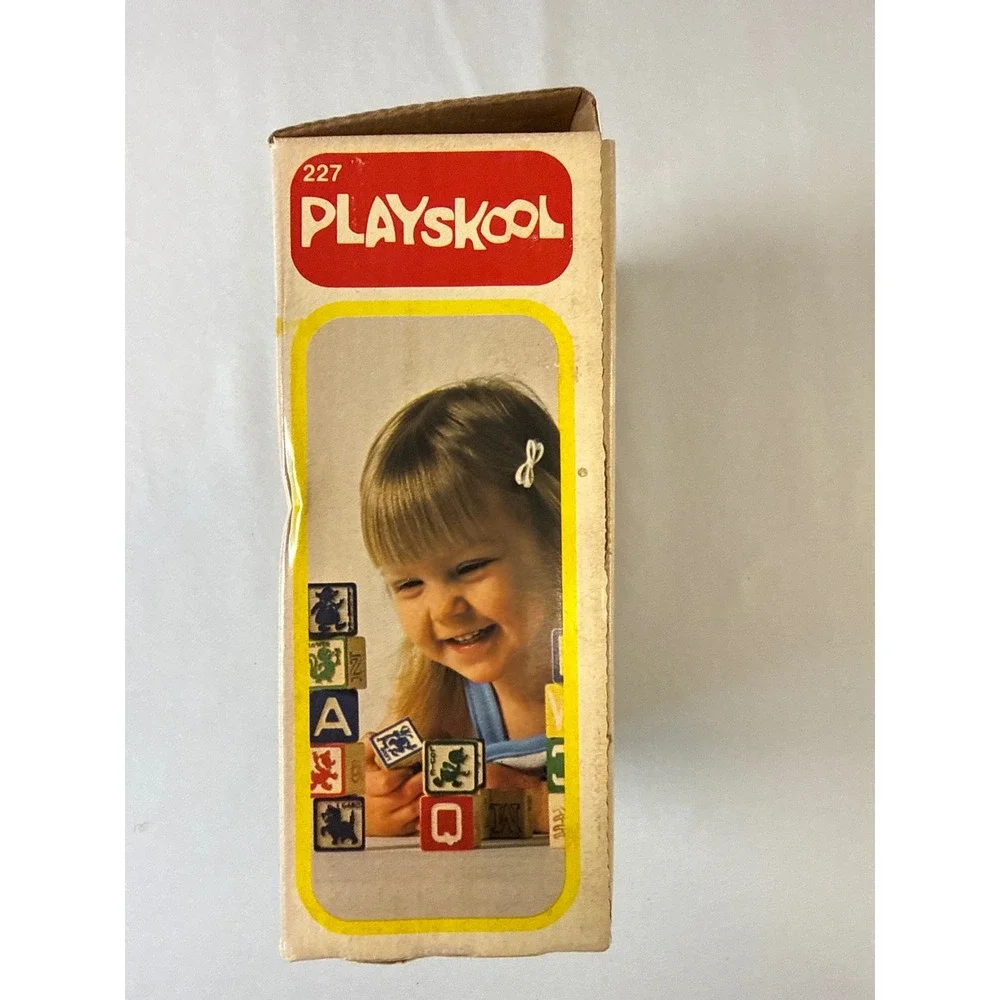 Vintage 1978 Playskool Disney Wood Blocks 15 Piece Set Mickey Mouse 227 USA